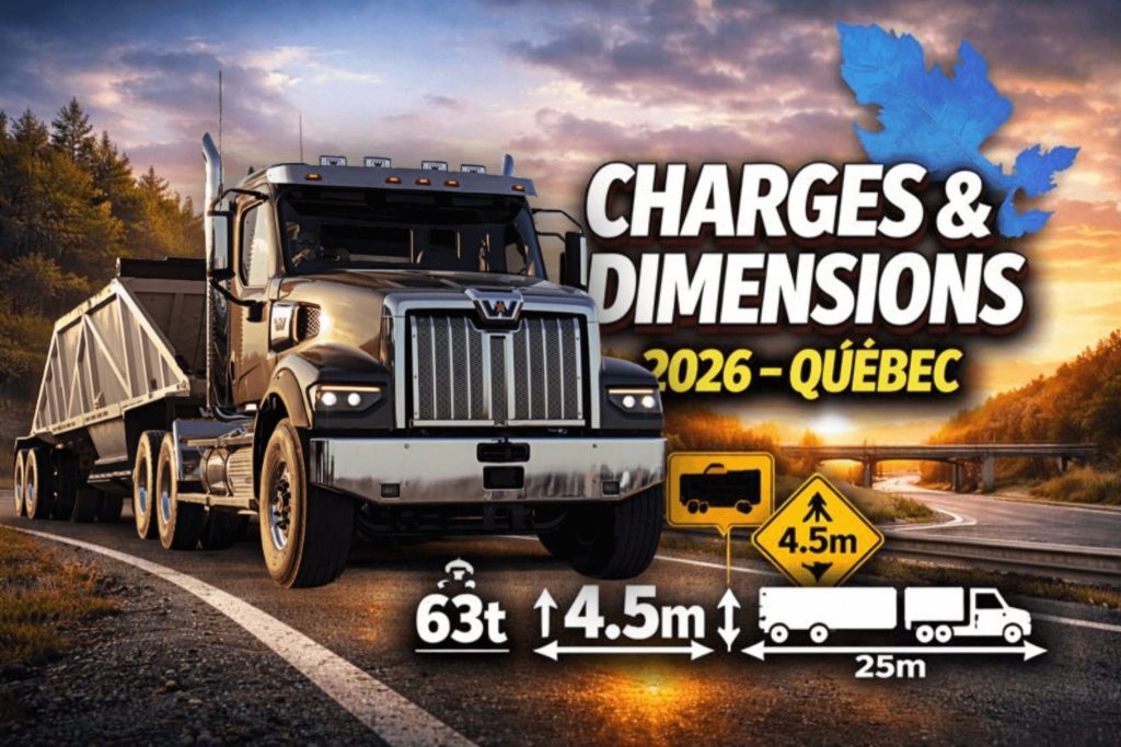 Charges et dimensions 2026 Quebec GUIDE complet transporteurs et flottes 1